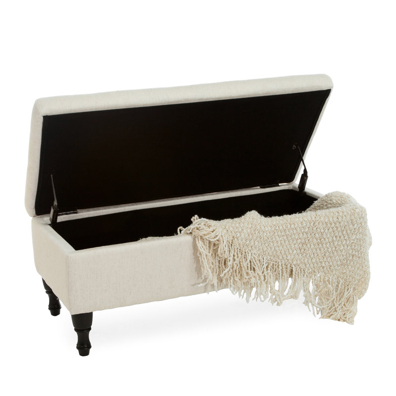 Lin chic avec bois foncé -, rangement, pour la chambre à coucher et le salon, polyvalent sur le dessus, avec pieds et bureau à domicile