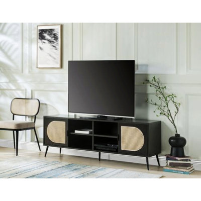 Meuble télé, armoire en bois avec pieds en métal