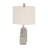 Indeigh Table Lamp Resin Polyresin Geometric Stacked Block Design 22" Gray Non-Woven Fabric Shade Bedroom Living Room Office