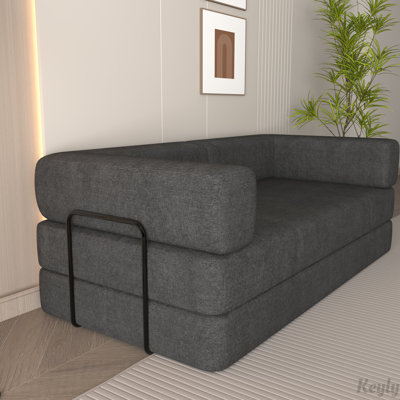 Convertible Sleeper Sofa Bed with Fixed-Shape Frame
