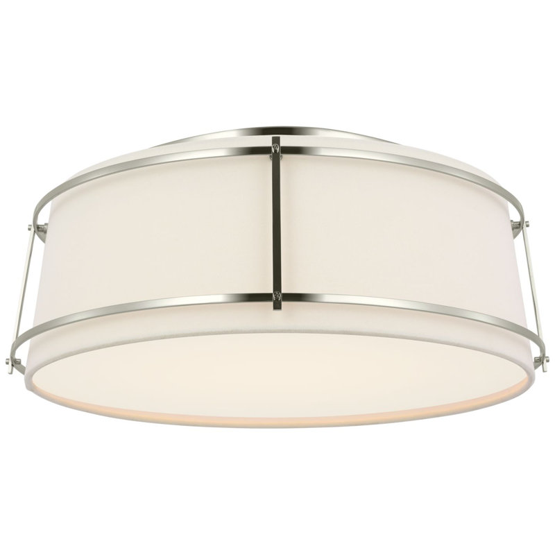 Callaway 1 - Light LED Flush Mount, 6.5" H x 17.25" W x 17.25" D, Polished Nickel