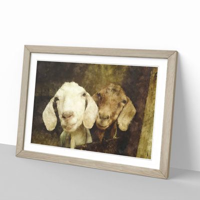 Pair of Goats - Picture Frame Painting