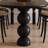Black Retro Creative Solid Wood Dining Table Set-105364606