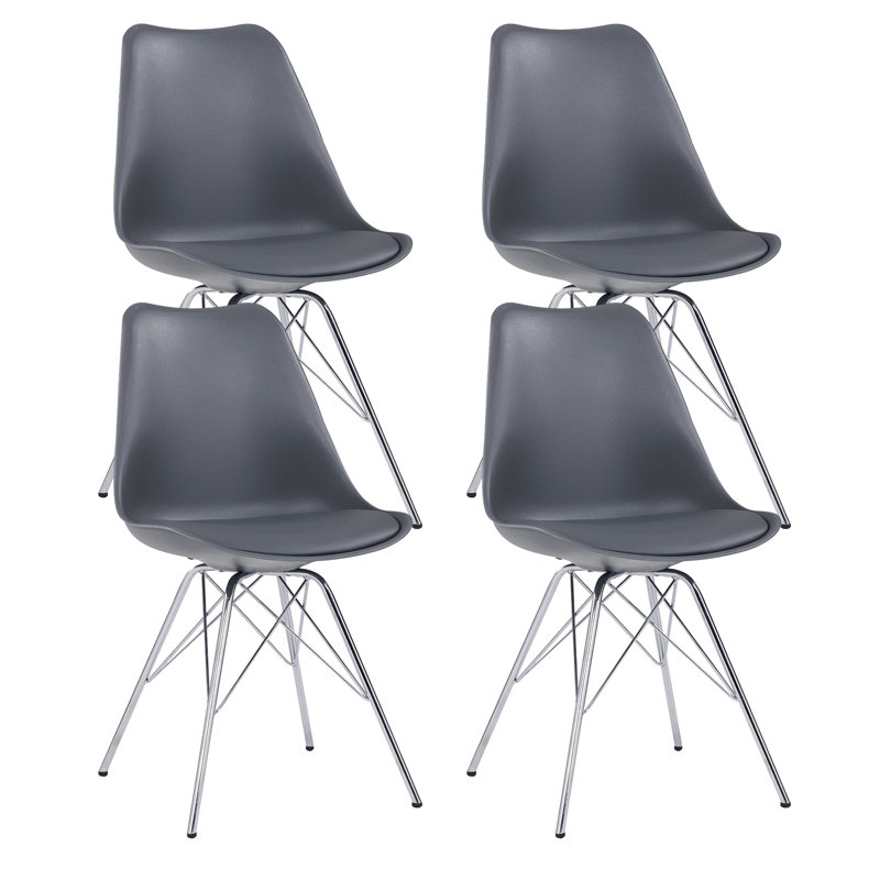 Chaise d'appoint rembourrée Ensor, gris