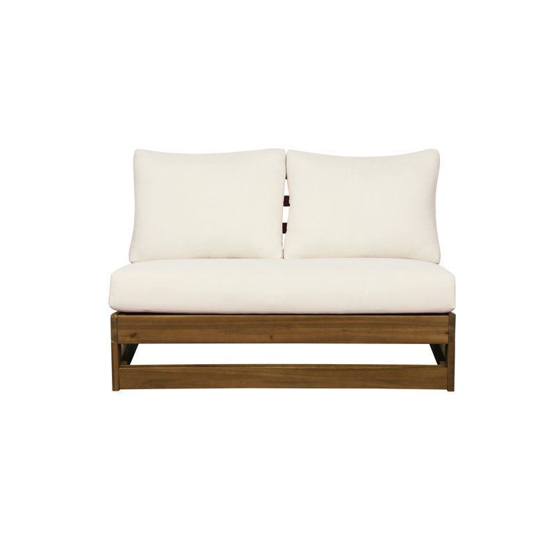 Aalinah Dennet Fishbein Silbury Outdoor Bench, Brown, White