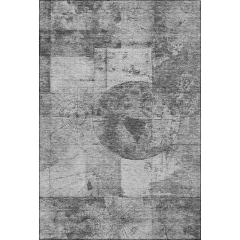 Premium Machine Washable Farolt AMF1905 Global Rug, Rectangle 9' x 12'