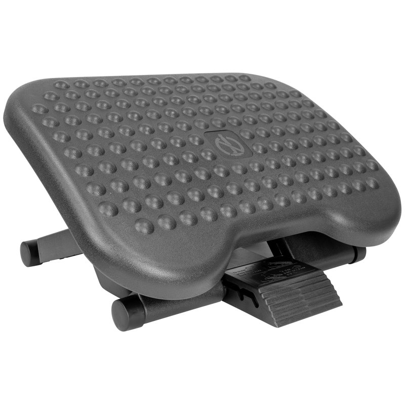 Mount-It! Ergonomic Under Desk Footrest | Height Adjustable Office Footrest with 3 Height Levels