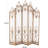 Metal Hinged Foldable Arched Partition 5 Panel Partition Room Divider Screen with Acanthus Design