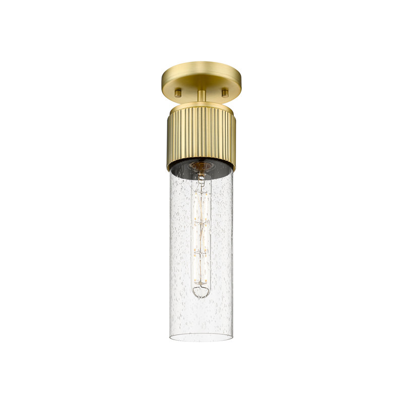 Plafonnier encastré 12 lumières Bolivar, Laiton brossé, H 15,25 po x l 4 po x P 4 po, Bullé