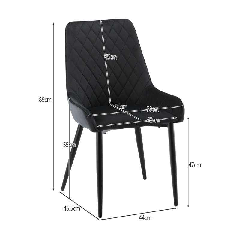 Ambrea Upholstered Dining Chair, Black