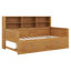 Lit de jour en bois avec étagères de rangement et 2 tiroirs, 6 tablettes de chevet, design à panneaux cannelés-1224624625-1224624626