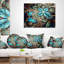  Coussin abstrait avec fleurs abstraites et fractales colorées-30967149-30967152