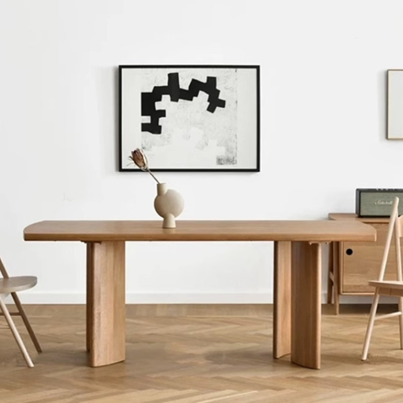 Table de salle à manger Niyathi, Brun, H 29,52 po x L 62,99 po x l 27,55 po