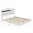 Modern High Gloss 3-Piece Bedroom Set Floating Bed Frame Platform Bed With LED Light & 2 Nightstands
