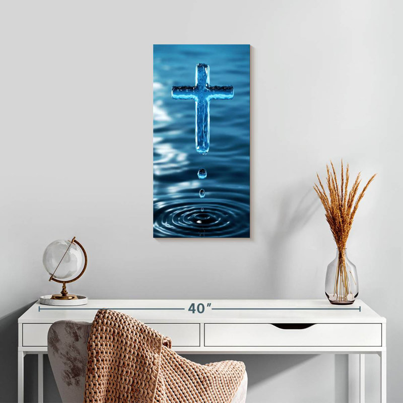 Eau bénite de Jésus-Christ, H 24 po x l 12 po
