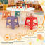 10 chaises empilables 10 pièces, chaise en plastique colorée pour enfants de 12,9 po pour la classe, l'école, la maternelle, la maison-120200698-120200697