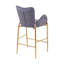 Ensemble de 2 tabourets de bar à hauteur de comptoir 28,75 po, fauteuils à hauteur de bar, tabourets en velours avec pieds et repose-pieds dorés-919037502