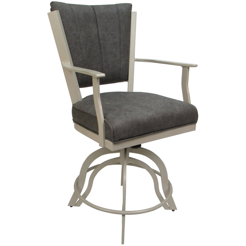 Tabourets de comptoir en métal Custom, Beige, Gris anthracite Outlier, Tabouret de bar (siège d'une hauteur de 30 po)