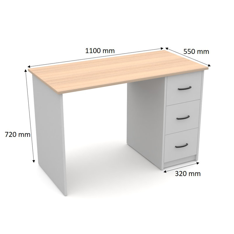 Brosch Writing Desk, White Oak