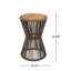 Table d'appoint d'extérieur, corde gris foncé et bois d'acacia-1343104417