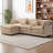 Easel 105" Modular L-Shaped Sectional Sofa Upholstered Soft Chenille Fabric 3-Seater Couch with Ottoman and Pocket Spring Cushions for Living Room-1548352354