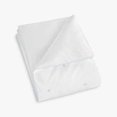 Embroidered Stars Toddler Duvet, Blue