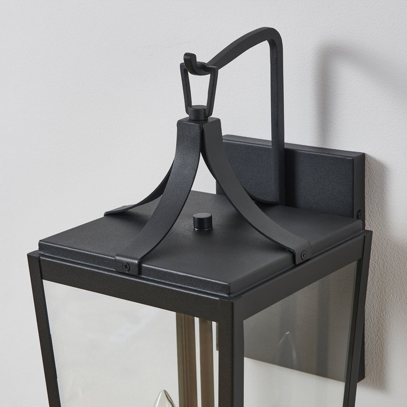 2 Light 20.1” Black Outdoor Wall Lantern Sconce - Image 6