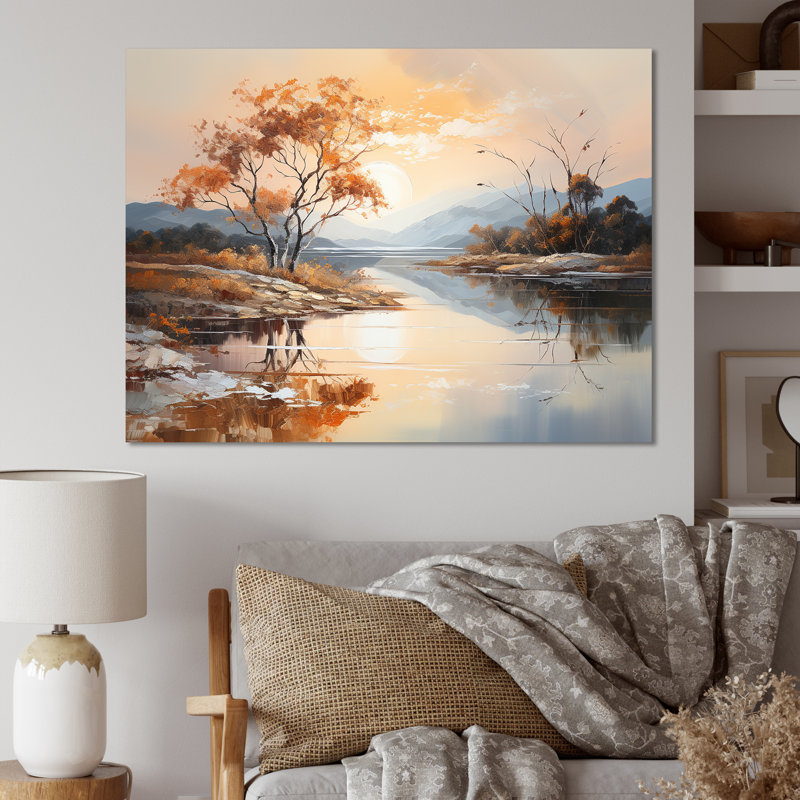 «Lakes Serenity Charm», impression sur toile, Toile tendue, H 12 po x l 20 po x P 1 po