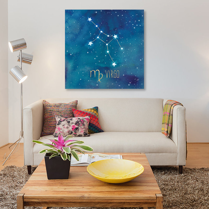 «Star Sign Virgo», photographie sur toile, H 37 po x l 37 po x P 1,5 po, Toile tendue, Pas de tapis