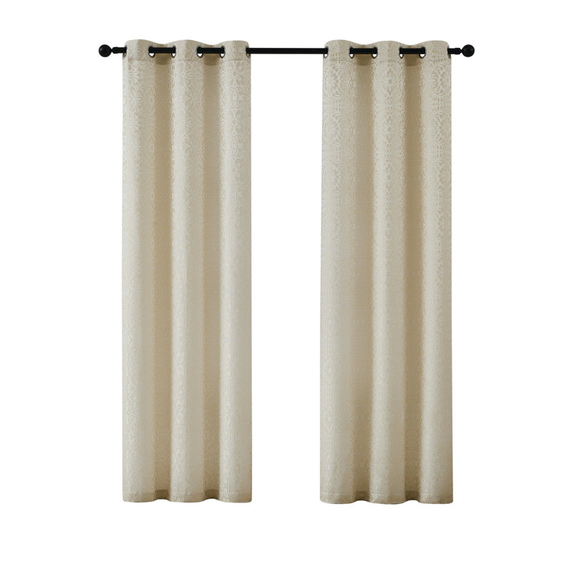 Laktasic Semi-Sheer Curtain Pair, 38" W x 84" L, Gold