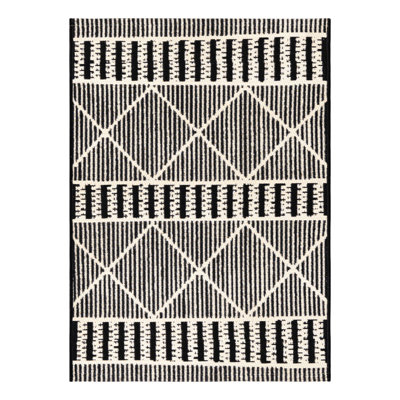 Black Dalyan Indoor/Outdoor Trellis Rug