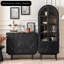 Buffet décoratif rétro en bois massif noir