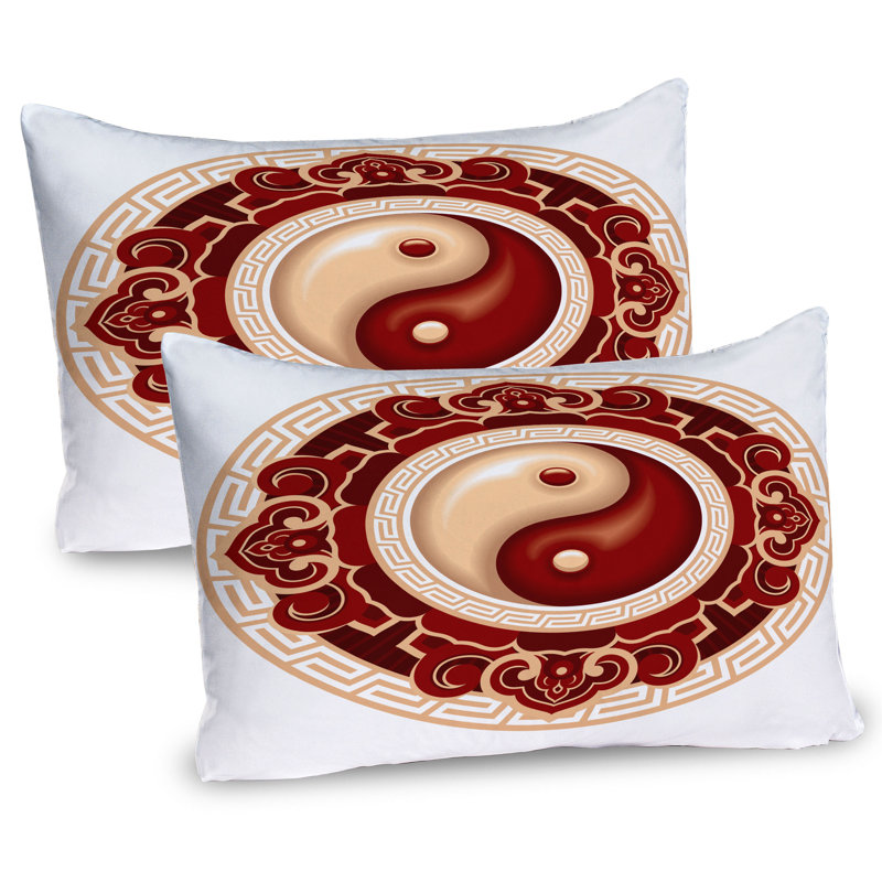 Ensemble de 2 taies décoratives Ambesonne Ying Yang, H 20 po x l 26 po