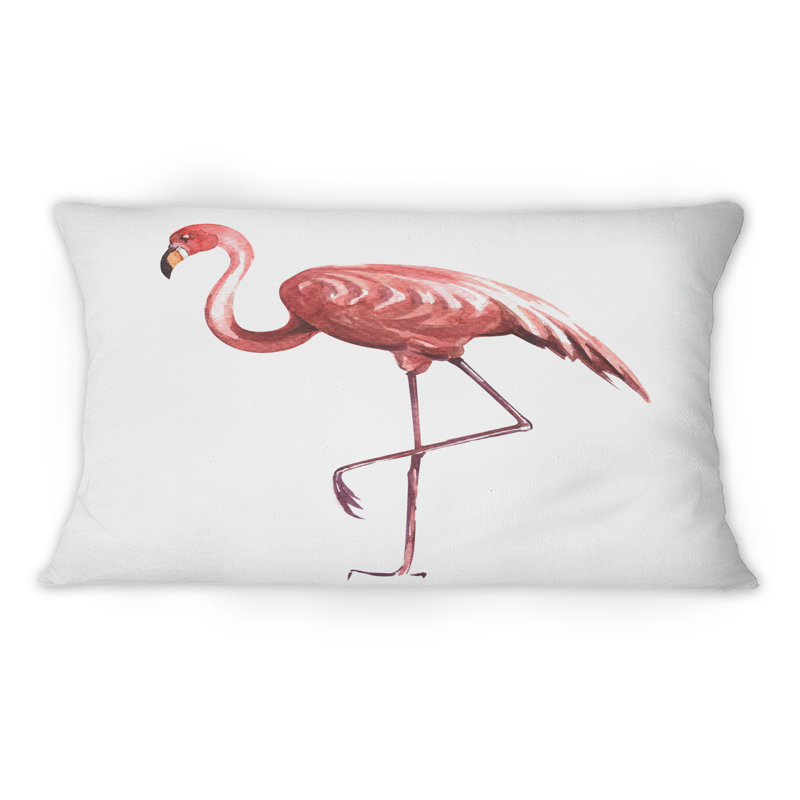 Coussin décoratif imprimé rose sur une patte rose