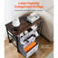 Classeur mobile en métal avec 3 tiroirs en tissu et 2 tablettes ouvertes - catégorisez Office Essentials Solution de rangement multifonctionnelle brune facile à nettoyer