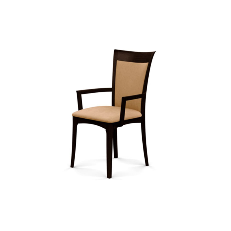 Morgan Upholstered Arm Chair, Smoke Cherry, Microseude Onyx