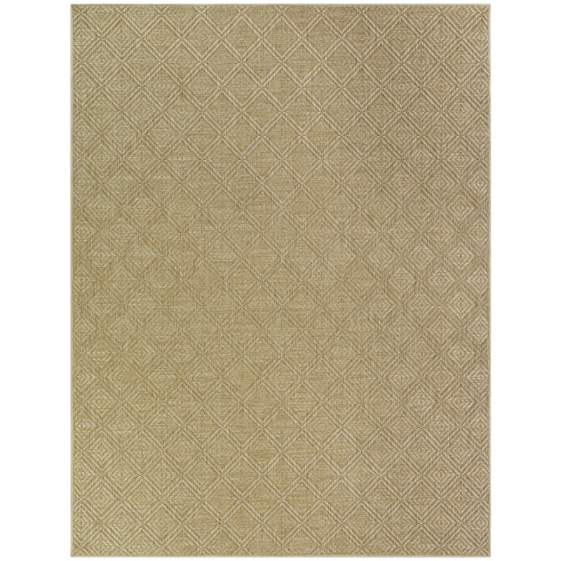 Mccomas Geometric Indoor / Outdoor Rug, Rectangle 5'3" x 7'