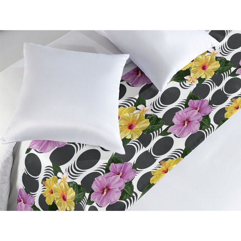 Foulard de lit Ambesonne Hibiscus Hawaii, Très grand lit