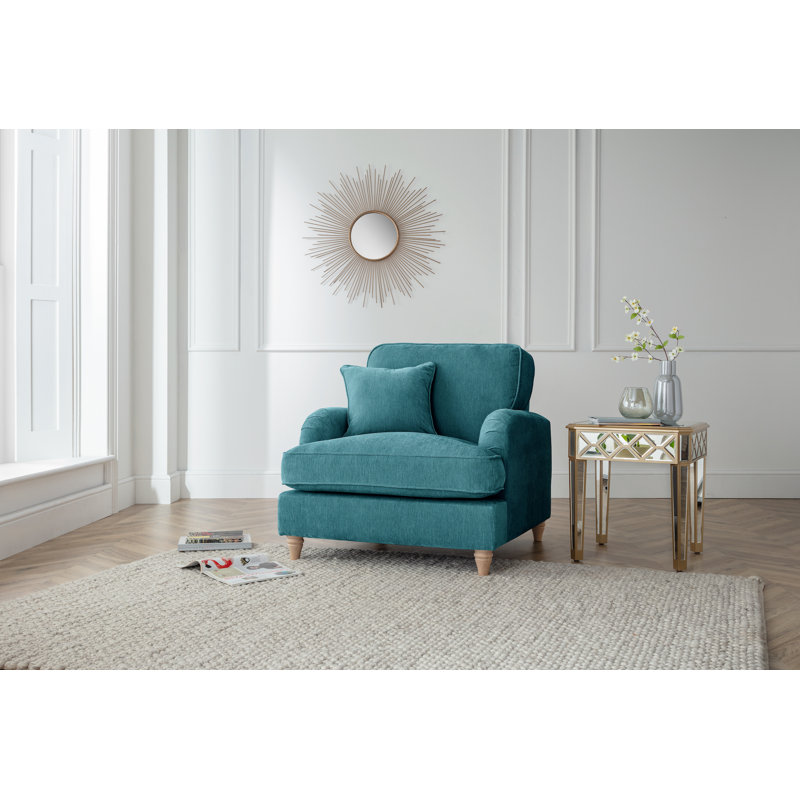 Galilee Upholstered Armchair, Emerald