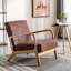 Chaise rembourrée en microfibre de style rétro-2038358724