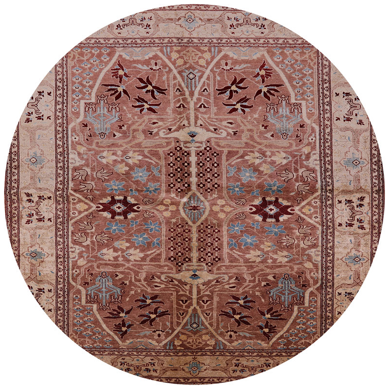 Chewelah Oriental Indoor Rug, Round 4'