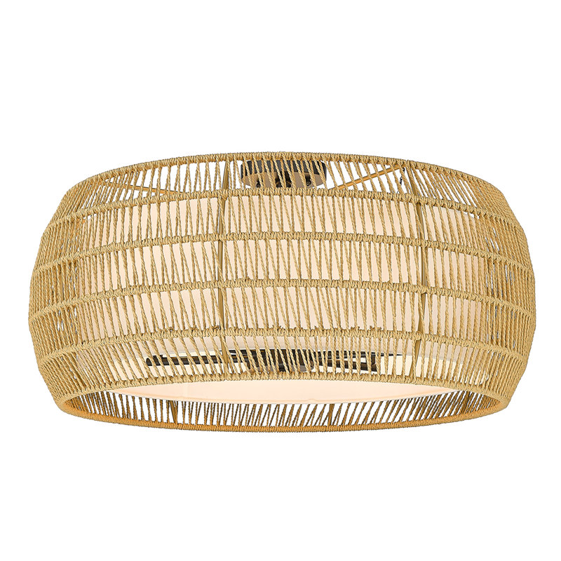Plafonnier semi-encastré 6 lumières 27,13 po Chapple, Naturel
