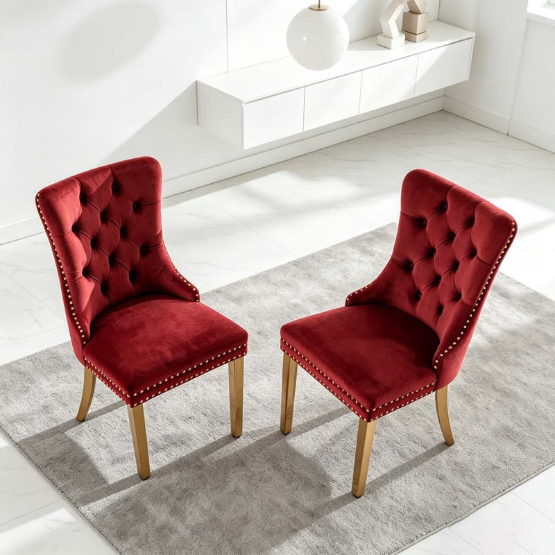 Chaise de salle à manger, Burgundy