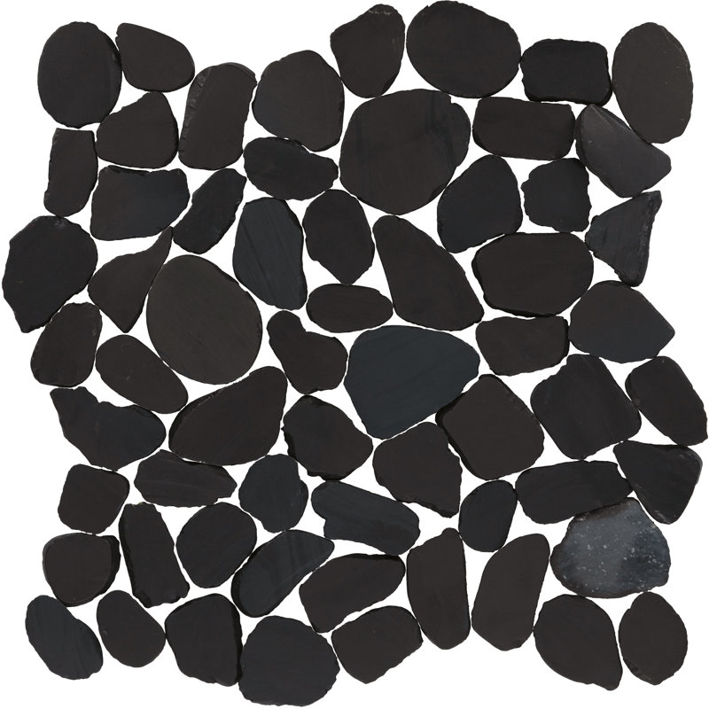 Daltile Pebble Oasis Natural Stone Flat Pebble Mosaic 12" x 12" (11 PC per Carton) (10.78 SQFT per Carton), Stark