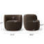 Ensemble de chaises d'appoint modernes pivotantes en tonneau avec siège rembourré-464697551