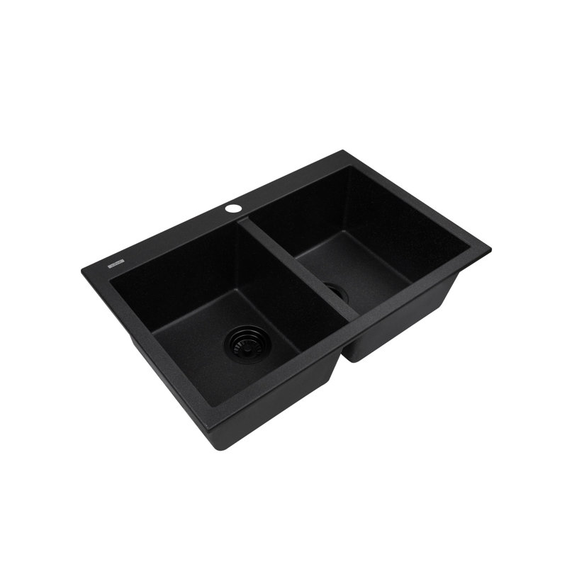 Évier de cuisine à double cuve encastrable L 27,5 po x l 15,5 po