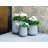  17.3in, 13.4in, and 10.6in H Round Concrete Planter (Set of 3 Sizes), Outdoor/Indoor Large Planter Pots Containers with Drainage Holes, Concrete Grey-927556970