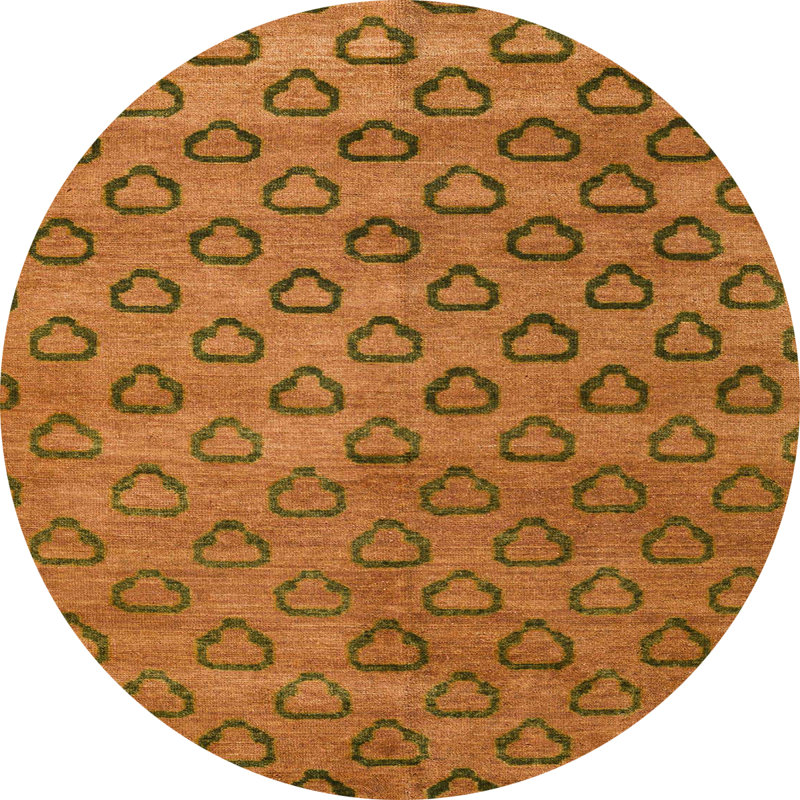 Abstract Indoor Rug, Round 5'