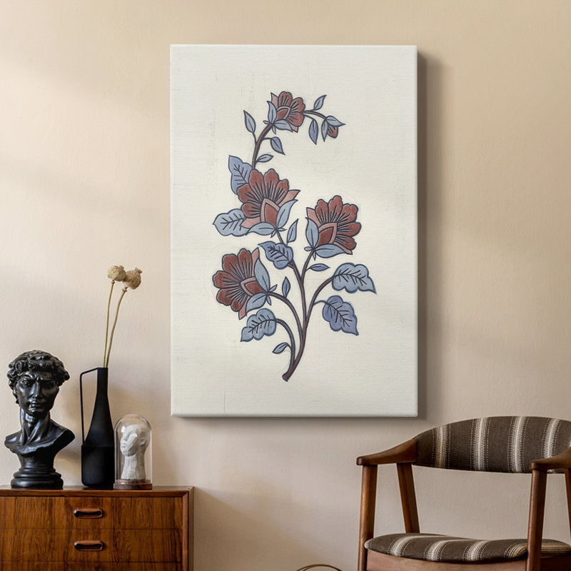 Fleurs dessinées à la main II - galerie Cavas sur mesure, H 12 po x l 8 po