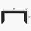 Console 64 "en bois noir moderne - Élégante table d'entrée avec bordure décorative perlée-79807257